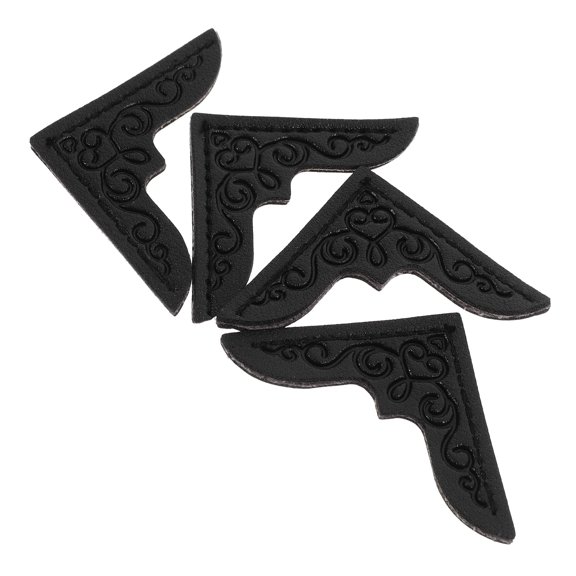 4-Pack Black Corner Bookmark Protectors for Notebooks, Scrapbooks, Books - Reading Page Markers for Students