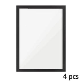 4-Pack Black Diamond Photo Frames 30x40cm MDF Wall Frame Set for Photos, Posters, Artwork, Easy Mount