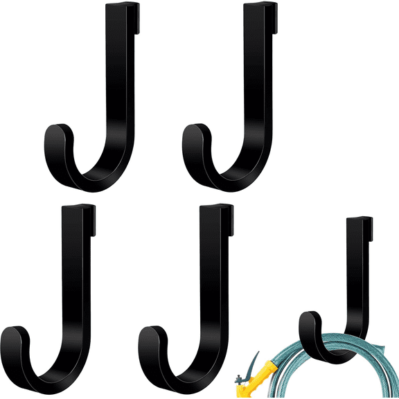 4 Pack Black J Shed Storage Hooks Storage Hooks Compatible with Lifetime Sheds S