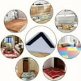 thumbnail image 1 of 4-Pack Black L-Shaped Rug Grippers – Reusable Non-Slip Corner Pads for Tile, Wood, Laminate & Vinyl Floors, Home & Office Rug Stabilizers, 1 of 9