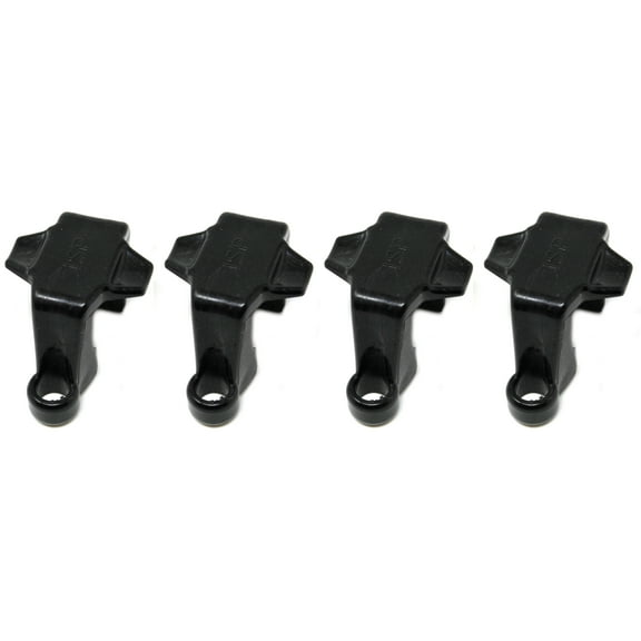 4 Pack Black Plastic Pontoon Boat Square Rail Fender Adjuster Hanger Clip - Fits 1 and 1-1/4 Inch Square Tubing Rails