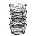 thumbnail image 1 of (4-Pack) Black Wire Oval Storage Baskets, 7.87" x 6.85" x 4.13", 1 of 4