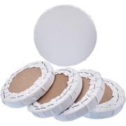 4 Pack Blank Painting Canvas Panel,Happon 4 Inch Round-Shaped White Canvas Board, 4Pcs/Set Artist Cotton Stretched Primed Decoration Boards for Students Artist Hobby Painters Beginners Oil Painting