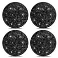 thumbnail image 1 of TiokMc 4 Pack Bling Car Coasters, Universal Anti-Slip Silicone Cup Holder with Crystal Rhinestones, Stylish Auto Interior Accessories, Black, 1 of 8