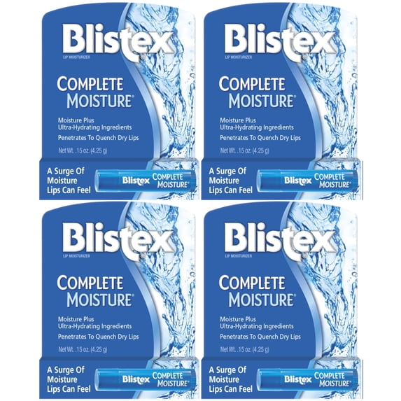 4 Pack Blistex Complete Moisture Lip Protectant 0.15 oz