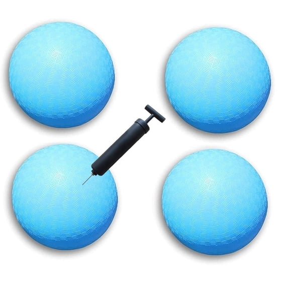 4-Pack Blue Kickball set -Dosgeball, Kick Ball Four Square Playground Balls