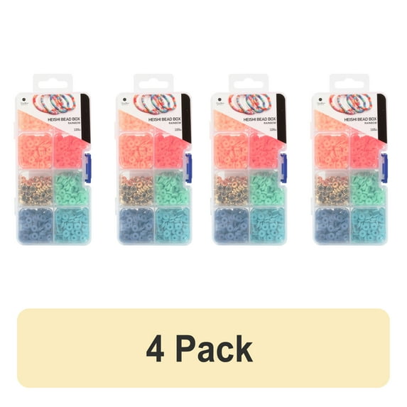 (4 Pack) Blue Moon Beads 85% Clay / 15% CCB Heishi Beads Coastal Color Mix, 6mm, 8 Colors