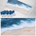 thumbnail image 1 of 4 Pack Blue Ocean Fluorescent Light Covers for Ceiling Lights Wave Beach Abstract Seaside Scenery Nature Magnetic Ceiling Light Covers Overhead Light Filters for Office Classroom Home, 1 of 9