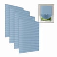 thumbnail image 1 of 4 Pack Blue Window Shades (24" x 72"), Paper Blinds, Temporary Blinds, Windows Room Darkening Blinds, Window Shade Cover, 1 of 9