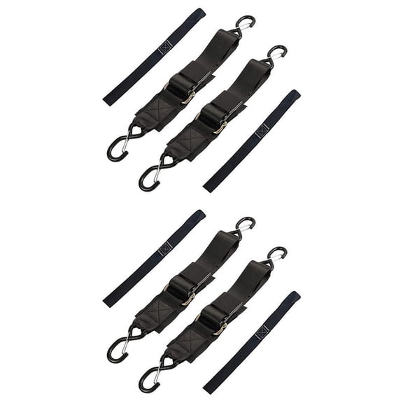 4-Pack Boat Trailer Transom Tie-Down Straps,2in X 4Ft Adjustable Transom Straps with Quick Release Buckle