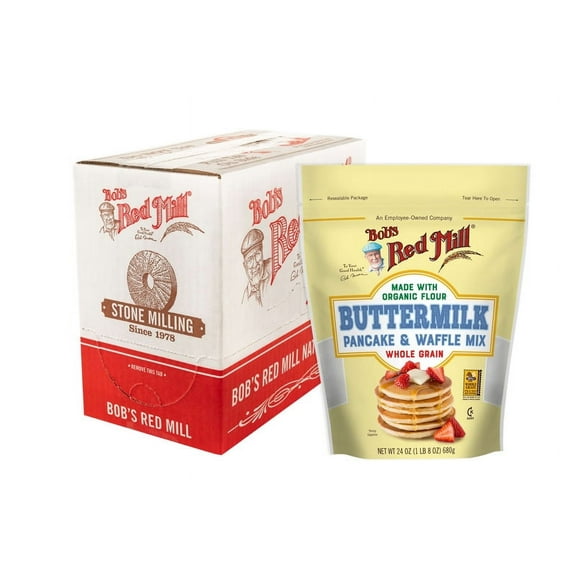 (4 Pack)Bob's Red Mill Buttermilk Pancake & Waffle Mix, 24 Oz