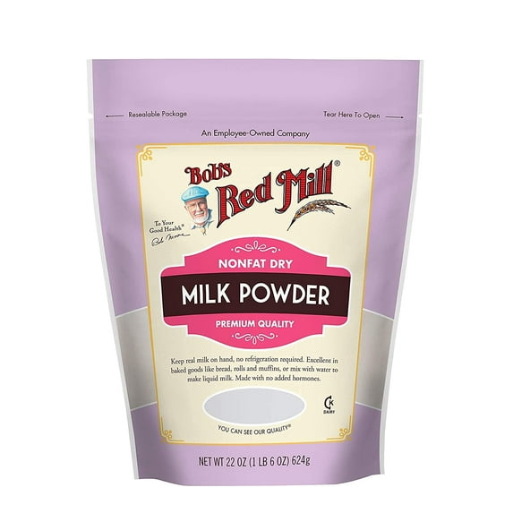 (4 Pack)Bob's Red Mill - Milk Powder Non Fat Dry, 22 oz.
