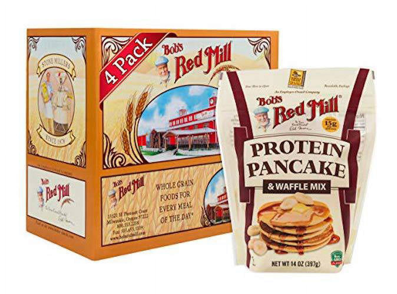 (4 Pack)Bob's Red Mill Protein Pancake & Waffle Mix, 14 Oz