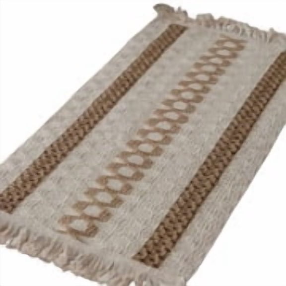 4 Pack Boho Macrame Geometric Jacquard Woven Fringe Rectangular Placemats