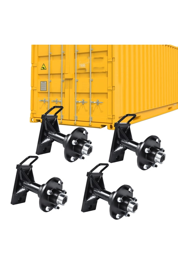 4 Pack Bolt on Wheels 8800Lb Hub Shipping Container Wheels Kit