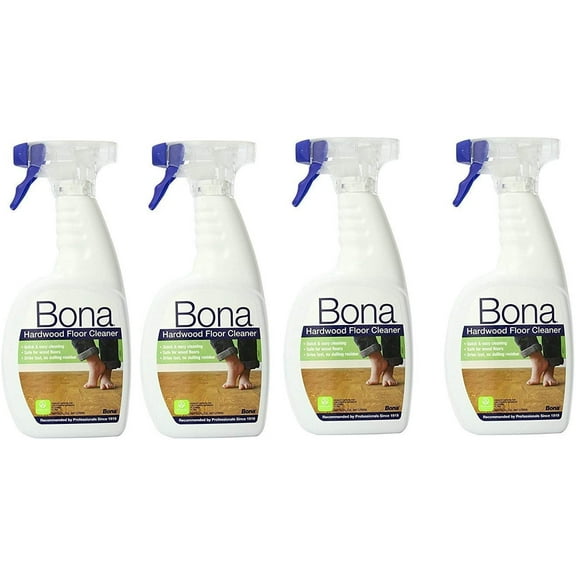Bona Hardwood Floor Cleaner Spray - Streak-Free, Indoor Use - 4 Pack, 32 oz.