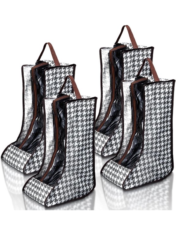 4 Pack Boot Storage Bags for Cowboy Boots Portable Dust Proof