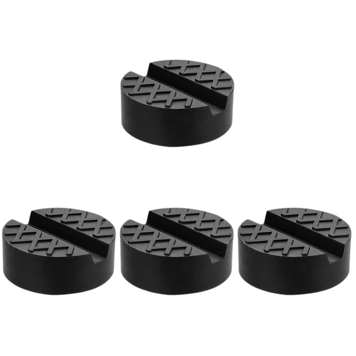 4 Pack Bottle Jack Adapter Saddle Car Jack Rubber Pad 6.50X6.50X3.30CM Black