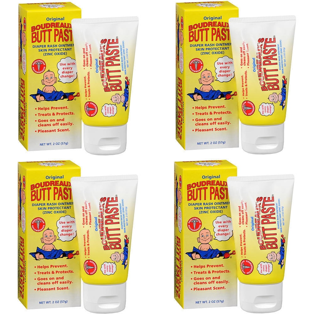 4 Pack Boudreaux's Butt Paste Diaper Rash Ointment Original 2 oz