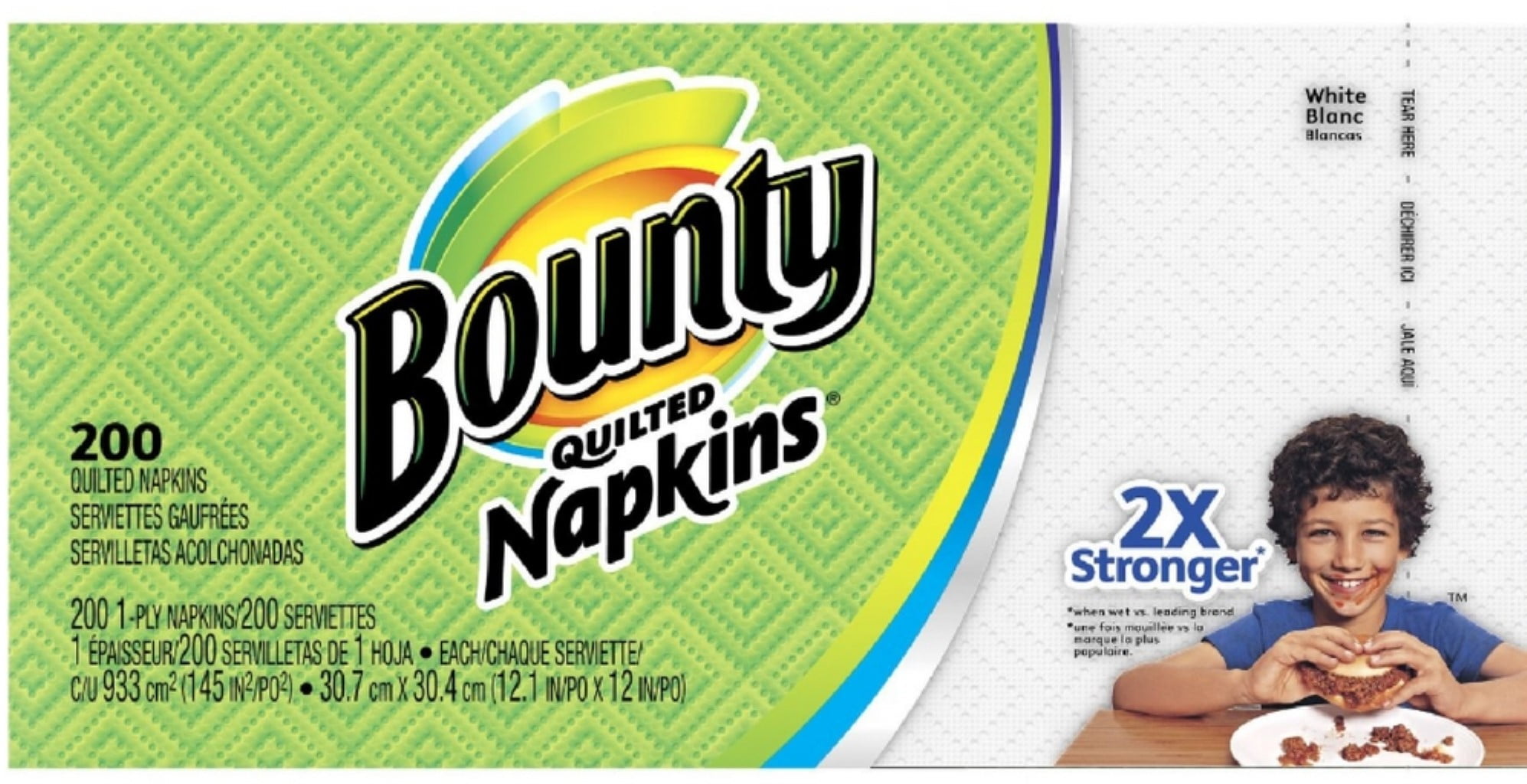 4 Pack - Bounty Quilted Paper Napkins 200 ea