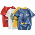 thumbnail image 1 of 4-Pack Boys Dinosaur T-Shirts Crewneck Top Tee Size 2-7 Years, 1 of 7