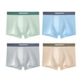 thumbnail image 1 of 4 Pack Boys Underwear Solid Color Soft Comfortable Breathable Moisture Wicking Classic Trunks with Waistband Lightweight Stretchy Boys Boxer Briefs Sky Blue1 L Sizes 9-12, 1 of 8