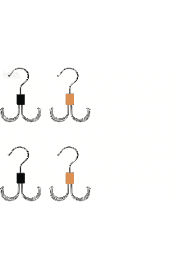 4-Pack Bra & Tank Top Hangers, 360° Rotatable Heavy-Duty Metal Organizer, Space-Saving Claw Design for Scarves, Purses & Closet Accessories-Z