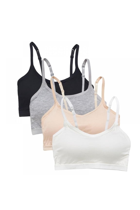 4 Pack Bralettes for Women Padded Sports Bra Seamless Comfort Bra Wirefree Yoga Cami Tank Tops Bras for Womens