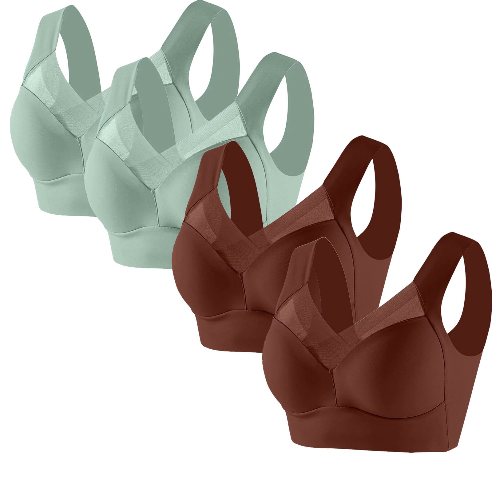 4 Pack Bras for Women - Bralettes for Women with Support - from Small ...