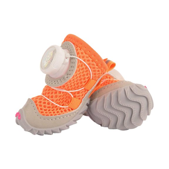 4-Pack Breathable Dog Shoes for Small Dogs, Twist-Lock Summer Paw Protectors with Soft Anti-Slip Soles, Reflective Mesh Pet Booties for Yorkie, Toy Poodle & Pomeranian, Sizes S/M/L