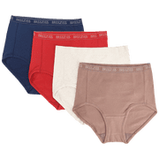 4-Pack Breezies Signature Full Brief Panty French Navy, Medium