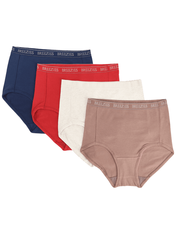 4-Pack: Breezies Signature Full Brief Panty (French Navy, Medium)
