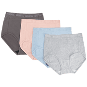 4-Pack Breezies Signature Full Brief Panty Heather Grey, 1X