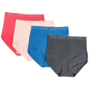 4-Pack Breezies Signature Full Brief Panty Red Raspberry, Large
