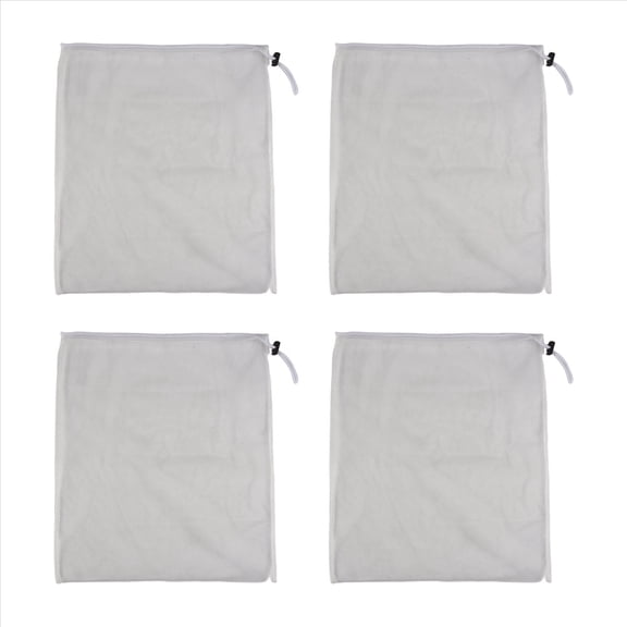 4 Pack Brew Bags -Reusable Mesh Bag for Fruit Cider Grape Wine Drawstring Straining Brew in a Bag 38X42cm