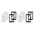 thumbnail image 1 of 4-Pack Brush Wall Plate with Single Gang Low Voltage Mounting Bracket Cable Pass Through Insert for Speaker Wire, 1 of 7