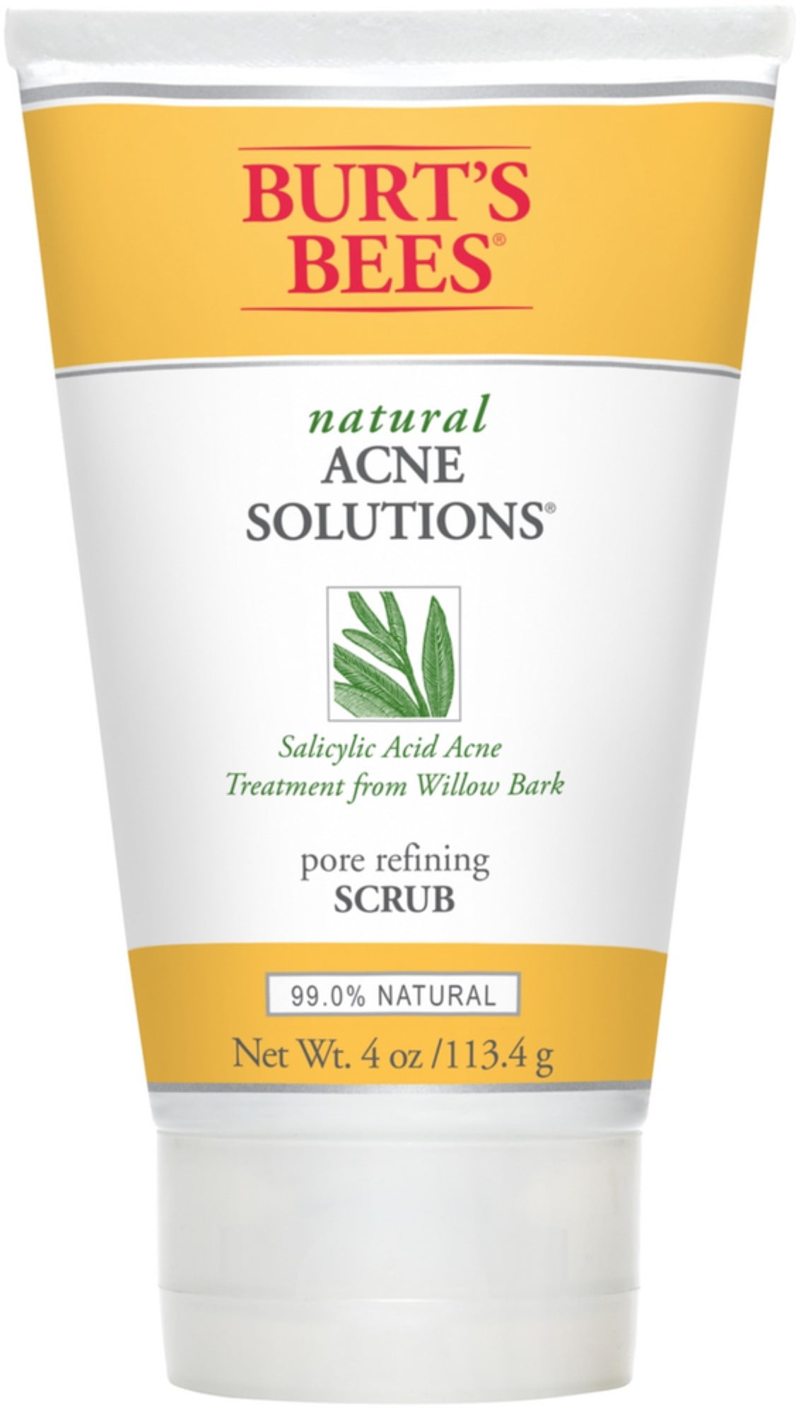 4 Pack - Burt's Bees Natural Acne Solutions Pore Refining Scrub 4 oz