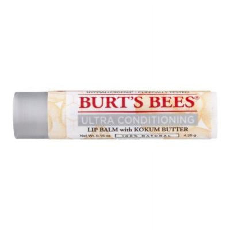 4 Pack Burt's Bees Ultra Conditioning Lip Balm with Kokum Butter 0.16