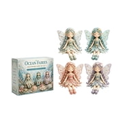 4 Pack Butterfly Fairies Patchwork Quilt Doll DIY Kit - Hand Stitching Sewing Craft Set for Adults Beginners, Hobby Gift for Birthday Christmas Mothers Day