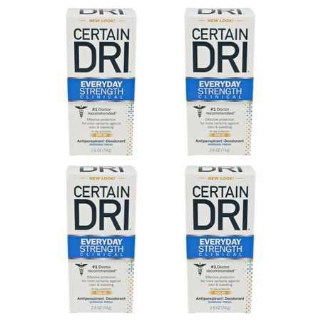 4 Pack CERTAIN DRI A.M. Underarm Refresher Deodorant Stick 2.60 oz Each