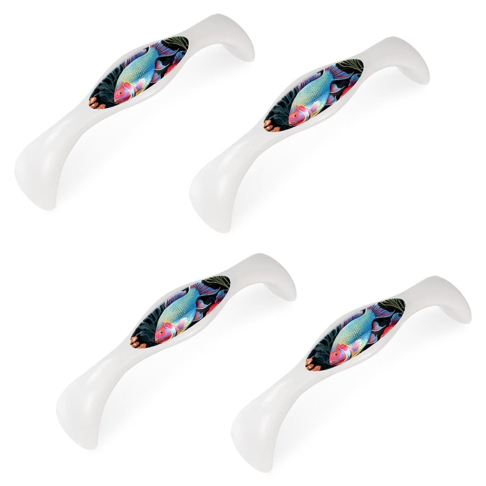4 Pack Cabinet Handles, Fish Drawer Pulls, Bar Pull Furniture Hardware ...