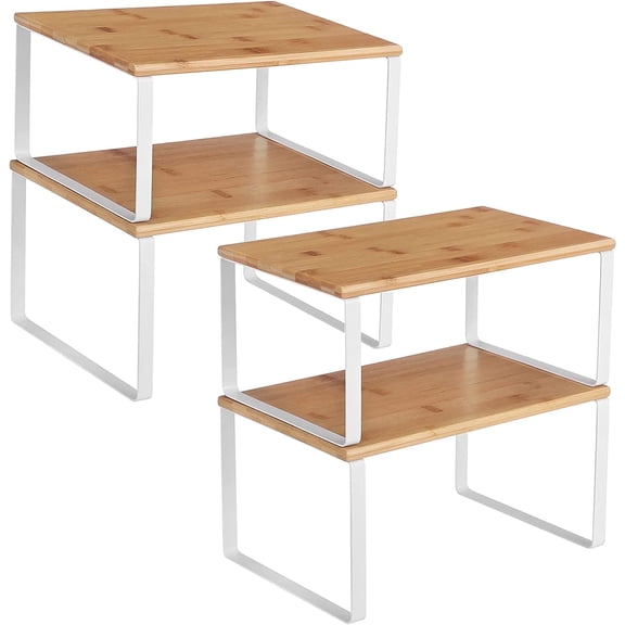 4 Pack Cabinet Organizer Shelf, Kitchen Counter Shelves, Kitchen Storage, Spice Rack