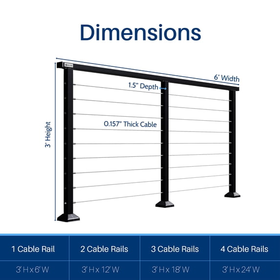 4-Pack Cable Railing Kit