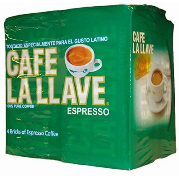 (4 Pack) Cafe La Llave Espresso Dark Roast Ground Coffee, 10 Oz