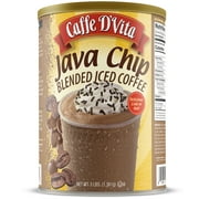 (4 Pack) Caffe D'Vita Java Chip Latte Blended Iced Coffee, 48 oz Canister