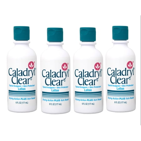 4 Pack - Caladryl Clear Skin Protectant Lotion 6 oz Each