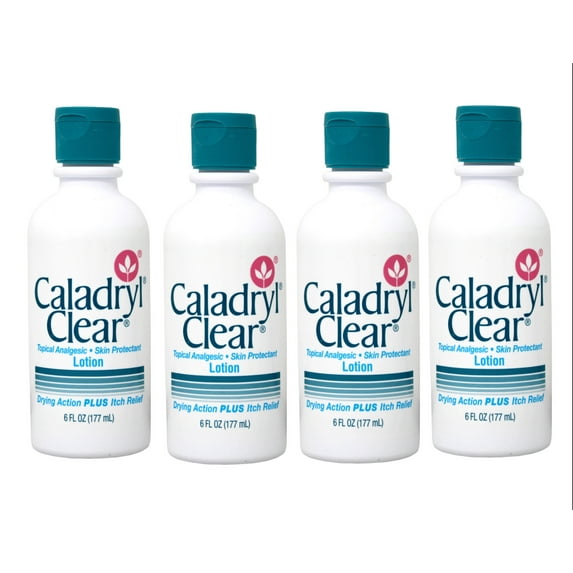 4 Pack - Caladryl Clear Skin Protectant Lotion 6 oz Each