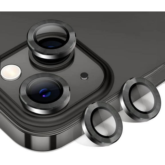 4 Pack Camera Lens Protector Compatible for iPhone 14/14 Max, Anti Scratch HD Tempered Metal Glass Camera Cover Screen Protector Film for iPhone 14 & iPhone 14 Max, Black