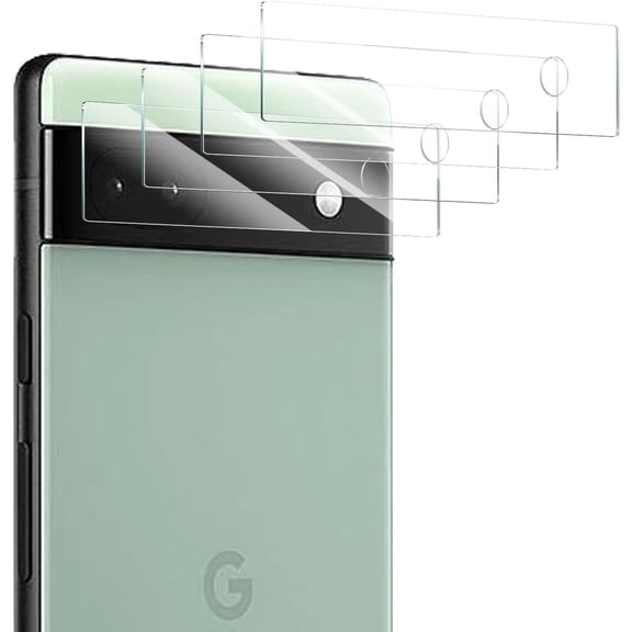 4-Pack Camera Lens Protector for Google Pixel 6A, Tempered Glass Camera Cover Screen Protector Accessories, HD, Anti-scratch, Bubble Free, 9H Hardness, Shockproof Full Protective