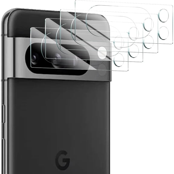 4-Pack Camera Lens Protector for Google Pixel 8 Pro, Tempered Glass Camera Cover Screen Protector Accessories, HD, Anti-scratch, Bubble Free, 9H Hardness, Shockproof Full Protective